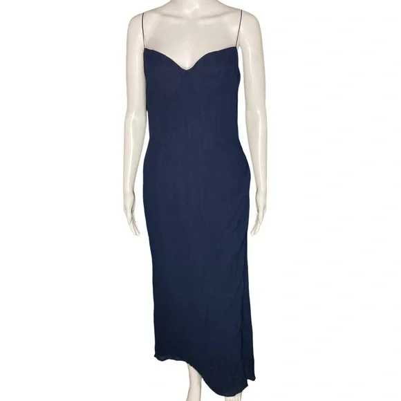 NWT Reformation Juliette Navy Dress - Sz 10 - Picture 3 of 9